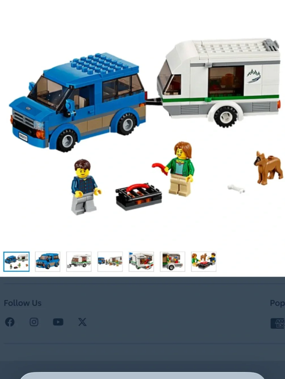 Lego City Set 60117 Van and Caravan camp set